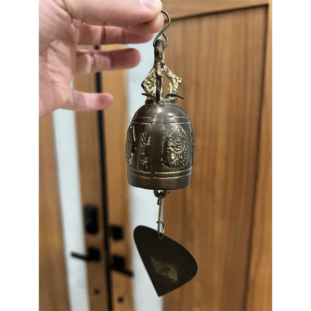 Vintage Brass Hanging Bell Asian Style Decorative Wind Bell